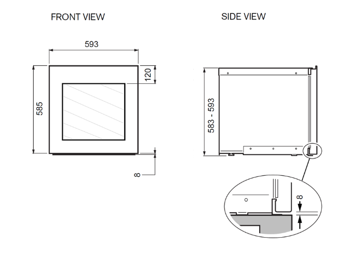 60x60 cm Cantina Vini da Incasso, porta Push to Open | Bertazzoni